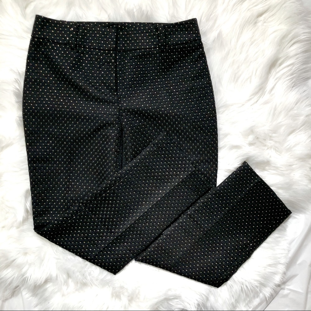 ANN TAYLOR BLACK & GOLD SIGNATURE TROUSERS